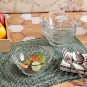 Üvegből készült fogantyús tál, 13,5 x 6,7 cm / 510 ml, "Lys" - Duralex