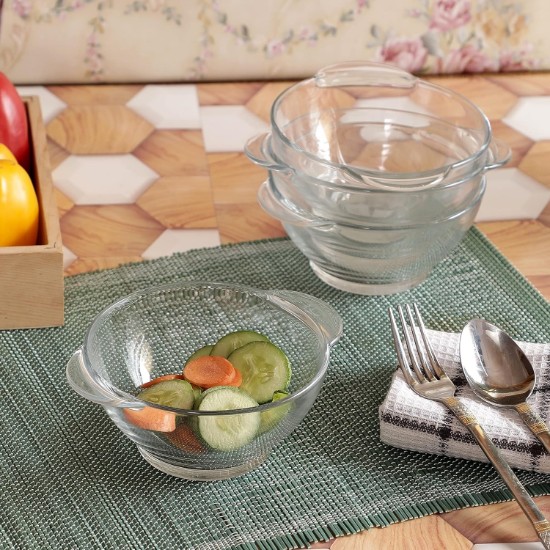 Üvegből készült fogantyús tál, 13,5 x 6,7 cm / 510 ml, "Lys" - Duralex