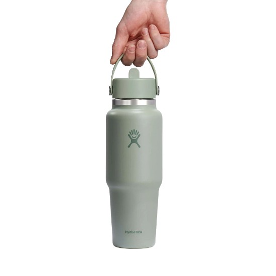 Hőszigetelt flakon, rozsdamentes acél, 950 ml, "Wide Straw", Agave - Hydro Flask