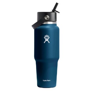 Hőszigetelt flakon, rozsdamentes acél, 950 ml, "Wide Straw", Indigo - Hydro Flask
