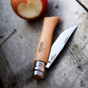 N°08 zsebkés, rozsdamentes acél, 8,5 cm, buborékfólia, "Tradition Inox" - Opinel