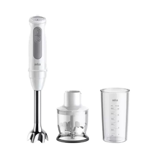 "MultiQuick 5" botmixer, 3 tartozék, 1000 W, fehér - Braun