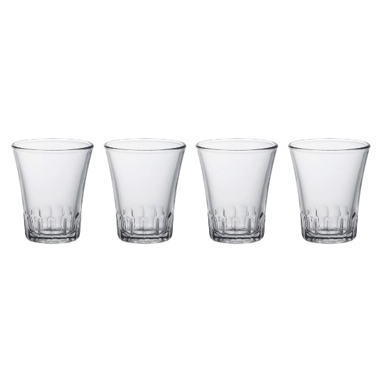 Üvegből készült 4 db-os sörétes pohár készlet, 90 ml, "Amalfi" - Duralex