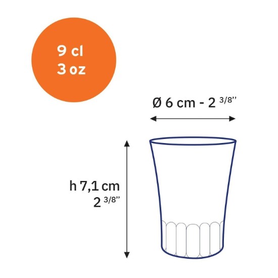 Üvegből készült 4 db-os sörétes pohár készlet, 90 ml, "Amalfi" - Duralex