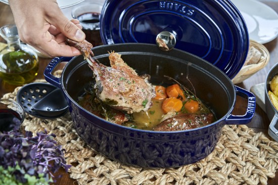Staub ~ 29 cm / 4,2 literes, Dark Blue ovális Cocotte edény