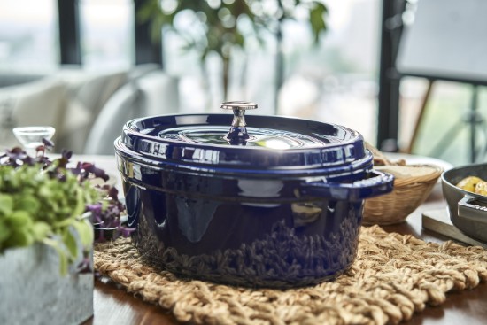 Staub ~ 29 cm / 4,2 literes, Dark Blue ovális Cocotte edény