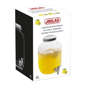 Italadagoló, csappal, üvegből, 4 L - Anilar