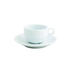 Espresso csésze csészealjjal, porcelán, 85 ml, "Alumilite Bella" - Porland