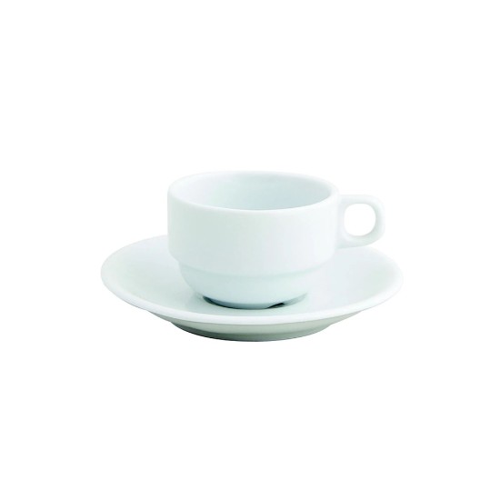 Espresso csésze csészealjjal, porcelán, 85 ml, "Alumilite Bella" - Porland