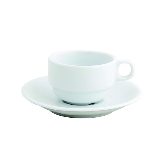 Espresso csésze csészealjjal, porcelán, 85 ml, "Alumilite Bella" - Porland