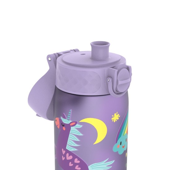 "Slim" kulacs gyerekeknek, Recyclon™, 500 ml, Periwinkle, Unicorns - Ion8