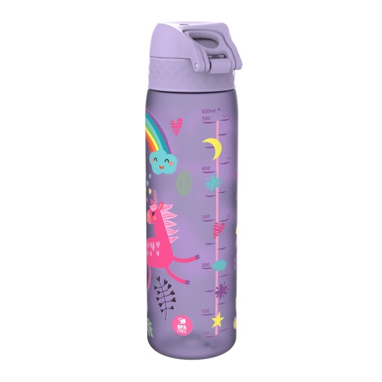 "Slim" kulacs gyerekeknek, Recyclon™, 500 ml, Periwinkle, Unicorns - Ion8