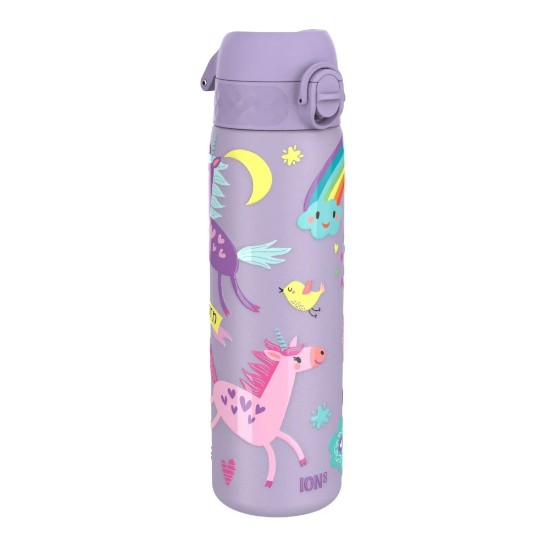 "Slim" kulacs gyerekeknek, rozsdamentes acél, 600ml, Periwinkle, Unicorns - Ion8
