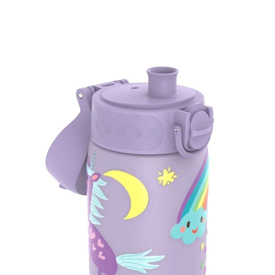 "Slim" kulacs gyerekeknek, rozsdamentes acél, 600ml, Periwinkle, Unicorns - Ion8