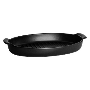 BBQ grilltál halakhoz, kerámia, 42,5x25cm/2,4L, Truffle - Emile Henry