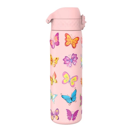 "Slim" kulacs gyerekeknek, rozsdamentes acél, 600ml, Butterflies - Ion8