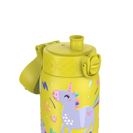 Gyerek kulacs, rozsdamentes acél, 400ml, Yellow, Unicorns - Ion8