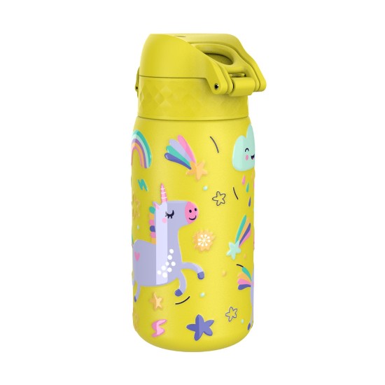 Gyerek kulacs, rozsdamentes acél, 400ml, Yellow, Unicorns - Ion8