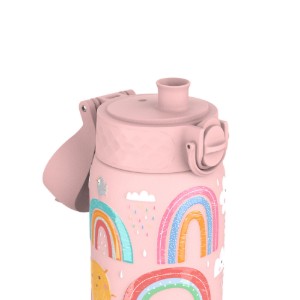 Gyermek vizes palack, rozsdamentes acél, 400 ml, Rainbows - Ion8