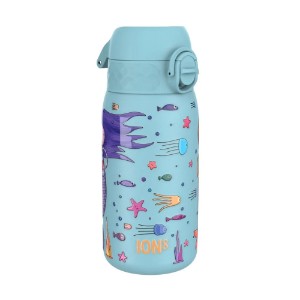 Gyermek vizes palack, rozsdamentes acél, 400 ml, Mermaids - Ion8