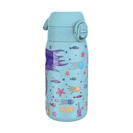 Gyermek vizes palack, rozsdamentes acél, 400 ml, Mermaids - Ion8