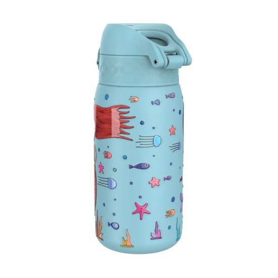 Gyermek vizes palack, rozsdamentes acél, 400 ml, Mermaids - Ion8