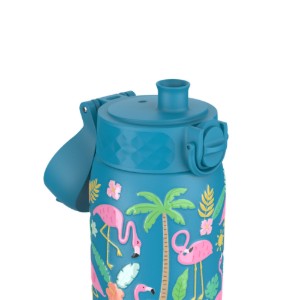 Gyermek kulacs, rozsdamentes acél, 400 ml, Flamingos - Ion8