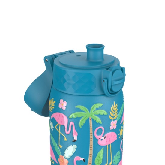 Gyermek kulacs, rozsdamentes acél, 400 ml, Flamingos - Ion8