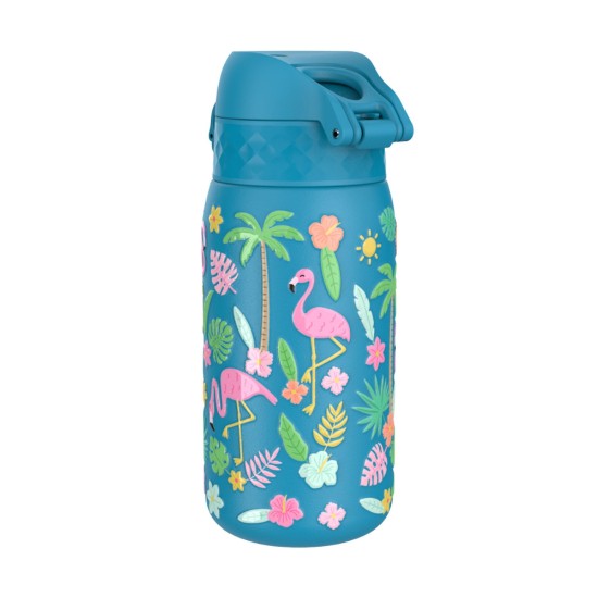 Gyermek kulacs, rozsdamentes acél, 400 ml, Flamingos - Ion8