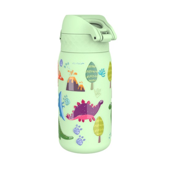 Gyerek kulacs, rozsdamentes acél, 320ml, Surf Green, Dinosaurs - Ion8