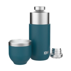 Vákuumlombik, pohárral, rozsdamentes acél, 700ml, "Luma", Deep Teal - Ion8