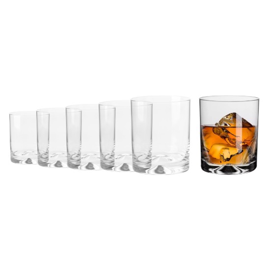 6 részes whiskys pohár készlet, üvegből, 260ml, "Mixology" - Krosno