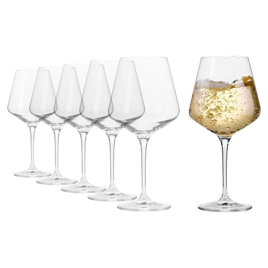 6 db Chardonnay borospohár, kristályüveg, 460ml, "Avant-Garde" - Krosno