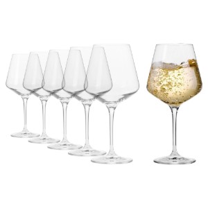 6 darabos Chardonnay borospohár készlet, kristályüvegből, 560 ml, "Avant-Garde" - Krosno