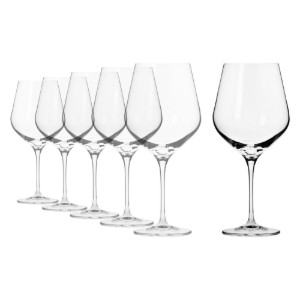 6 db burgundi borospohár készlet, "Splendor", 860 ml - Krosno
