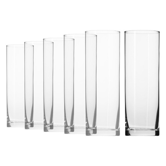 6 részes magas pohár készlet, üvegből, 200ml, "Pure" - Krosno