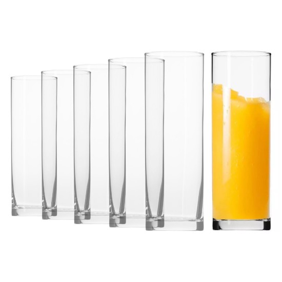 6 részes magas pohár készlet, üvegből, 200ml, "Pure" - Krosno