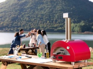 Moderno 1 Pizze gáz pizza sütő, piros - Alfa