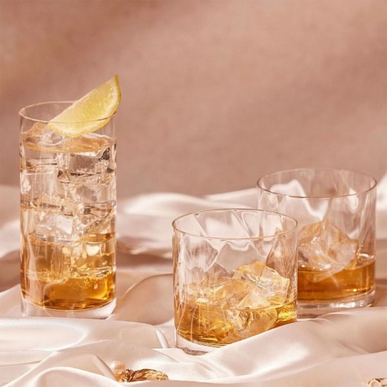 6 darabos whiskyspohár készlet, kristályüveg, 320 ml, "Romance" - Krosno