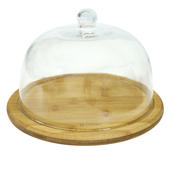 Sajttálaló tál, üvegfedővel, 24 cm - Zokura
