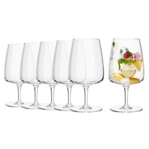 4 darabos vizespohár készlet, kristályüveg, 330 ml, "Modern" - Krosno