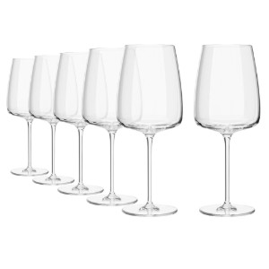 4 darabos vörösboros pohár készlet, kristályüveg, 750 ml, "Modern" - Krosno