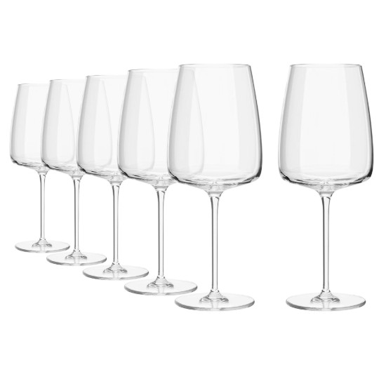 4 darabos vörösboros pohár készlet, kristályüveg, 750 ml, "Modern" - Krosno
