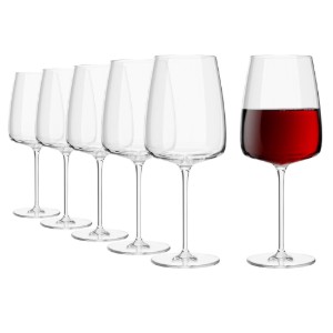 4 darabos vörösboros pohár készlet, kristályüveg, 750 ml, "Modern" - Krosno