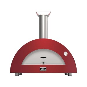 Fatüzelésű pizza sütő, Moderno 2 Pizze, Piros - Alfa