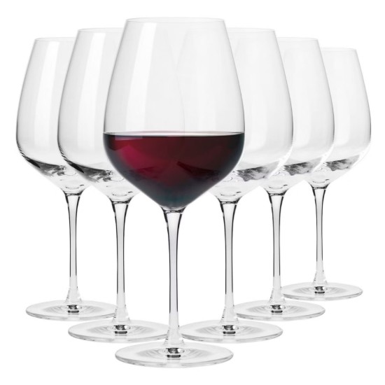 6 darabos Pinot Noir borospohár készlet, kristályüveg, 810ml, "Divine" - Krosno