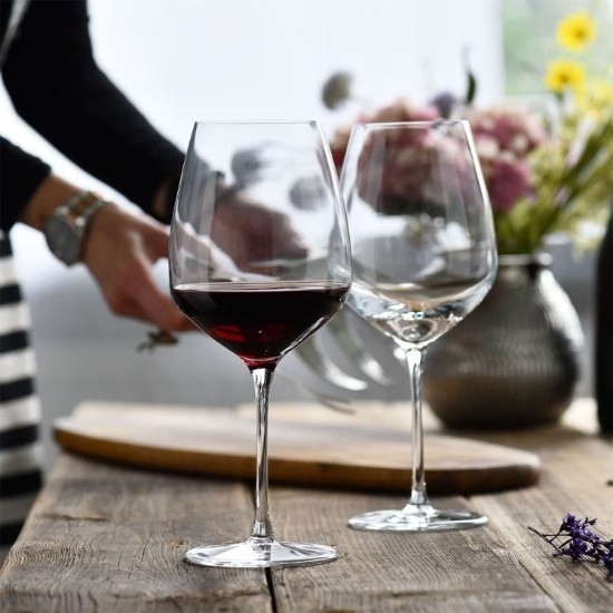 6 darabos Pinot Noir borospohár készlet, kristályüveg, 810ml, "Divine" - Krosno