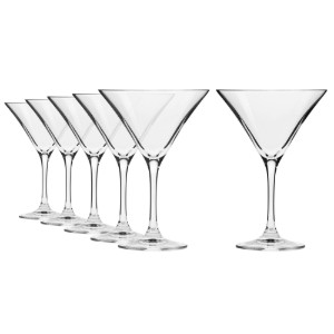 6 darabos Martini pohár készlet, kristályüveg, 240 ml, "Avant-Garde" - Krosno