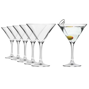 6 darabos Martini pohár készlet, kristályüveg, 240 ml, "Avant-Garde" - Krosno