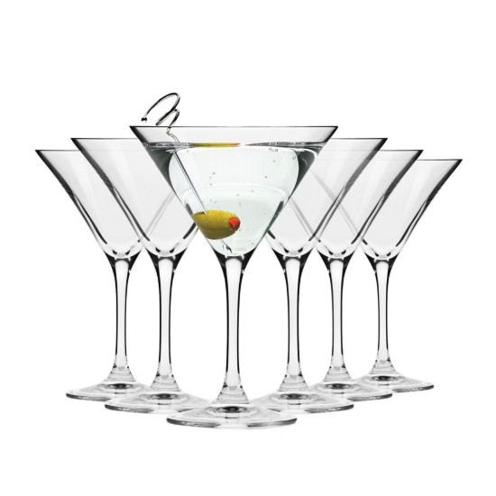 6 darabos Martini pohár készlet, kristályüveg, 240 ml, "Avant-Garde" - Krosno